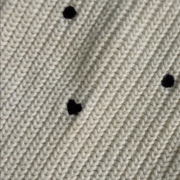 Talbots Cream Sweater with Black Dots - Picture 6 of 6